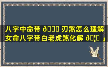 八字中命带 🍁 刃煞怎么理解「女命八字带白老虎煞化解 🦟 」